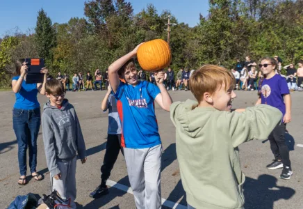 Blennerhassett students put engineering skills to test with pumpkin drop